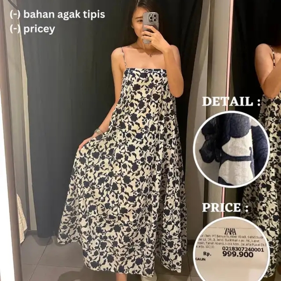 NWT Zara Floral Printed Cotton Dress - 2183/072 - Picture 11 of 11